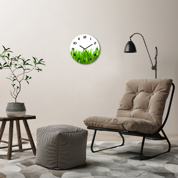 Orologio da parete rotondo con motivo a erba