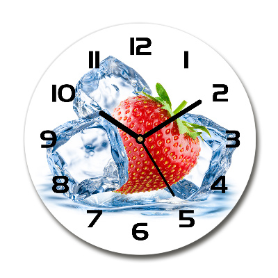 Orologio da parete rotondo con motivo fragola e dettagli effetto ghiaccio