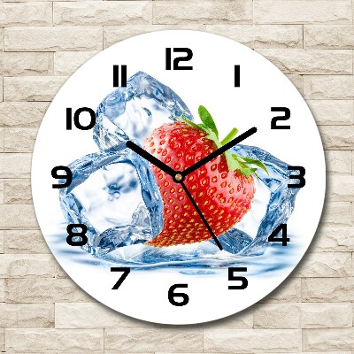 Orologio da parete rotondo con motivo fragola e dettagli effetto ghiaccio