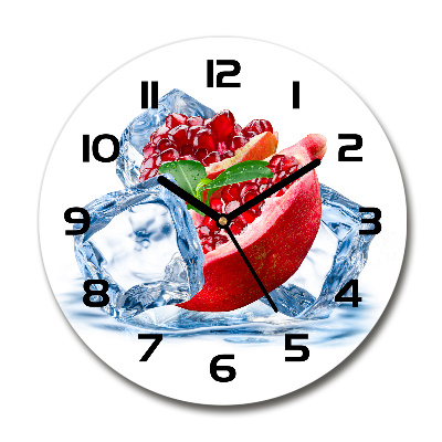 Orologio rotondo con quadrante a tema melograno e finitura ghiacciata