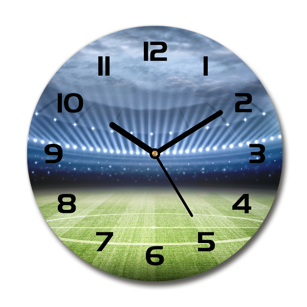 Orologio rotondo in vetro con quadrante a tema stadio