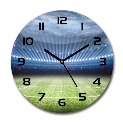 Orologio rotondo in vetro con quadrante a tema stadio