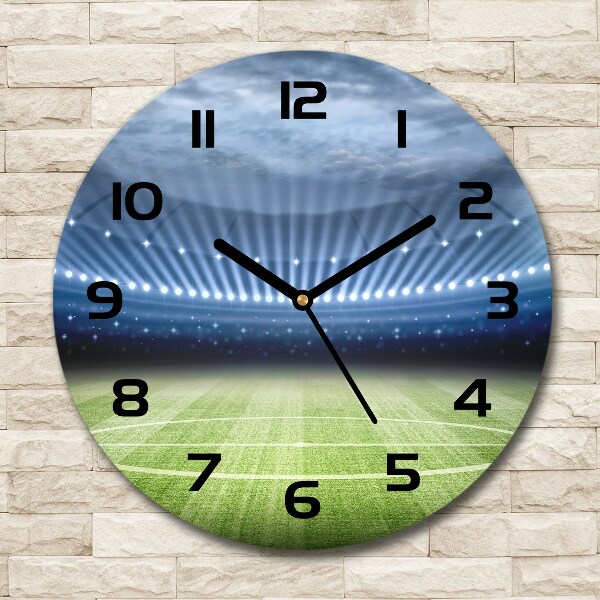 Orologio rotondo in vetro con quadrante a tema stadio