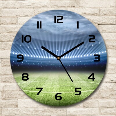 Orologio rotondo in vetro con quadrante a tema stadio