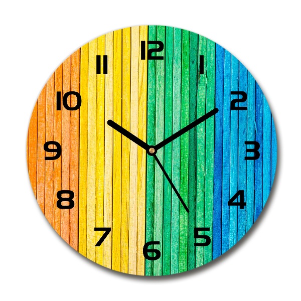 Orologio rotondo con strisce colorate sul quadrante