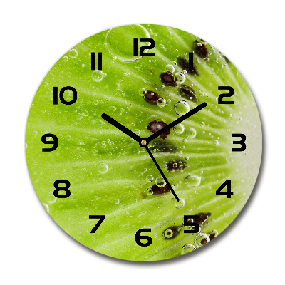 Orologio rotondo in vetro con motivo kiwi