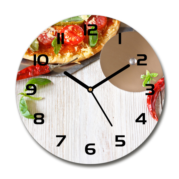 Orologio rotondo con quadrante a forma di pizza