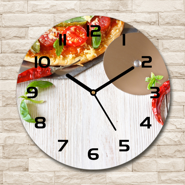 Orologio rotondo con quadrante a forma di pizza