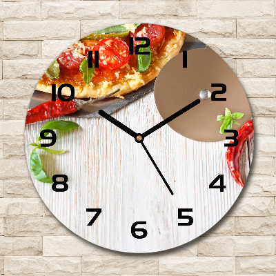 Orologio rotondo con quadrante a forma di pizza