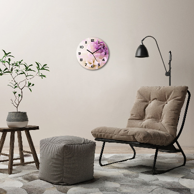 Orologio da parete rotondo con quadrante Dalia bianca