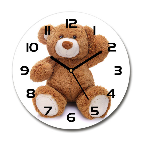 Orologio rotondo con motivo orsacchiotto di peluche