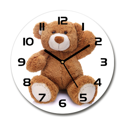 Orologio rotondo con motivo orsacchiotto di peluche