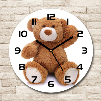 Orologio rotondo con motivo orsacchiotto di peluche