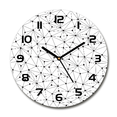 Orologio da parete rotondo con motivo di linee e cerchi