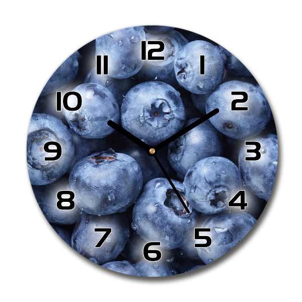 Orologio rotondo in vetro con motivo Frutti di bosco