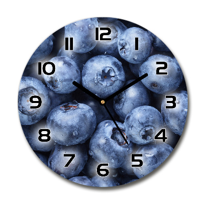 Orologio rotondo in vetro con motivo Frutti di bosco