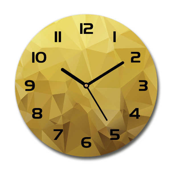 Orologio rotondo in vetro con sfondo astratto