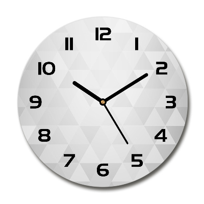 Orologio rotondo in vetro con sfondo astratto