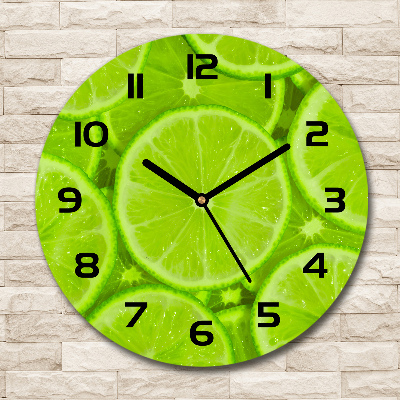 Orologio rotondo in colore lime
