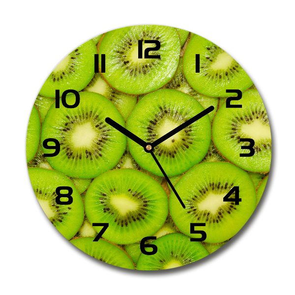 Orologio rotondo in vetro con quadrante color kiwi