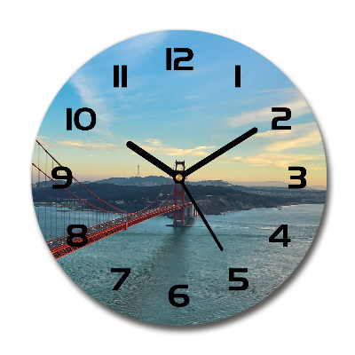 Orologio rotondo con motivo del Ponte di San Francisco