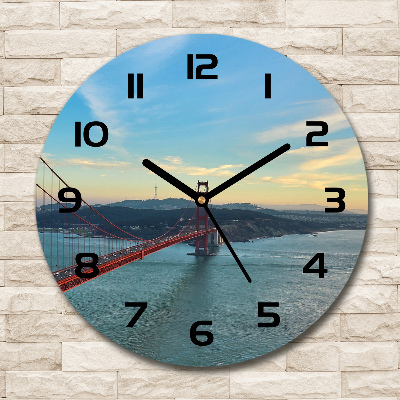 Orologio rotondo con motivo del Ponte di San Francisco