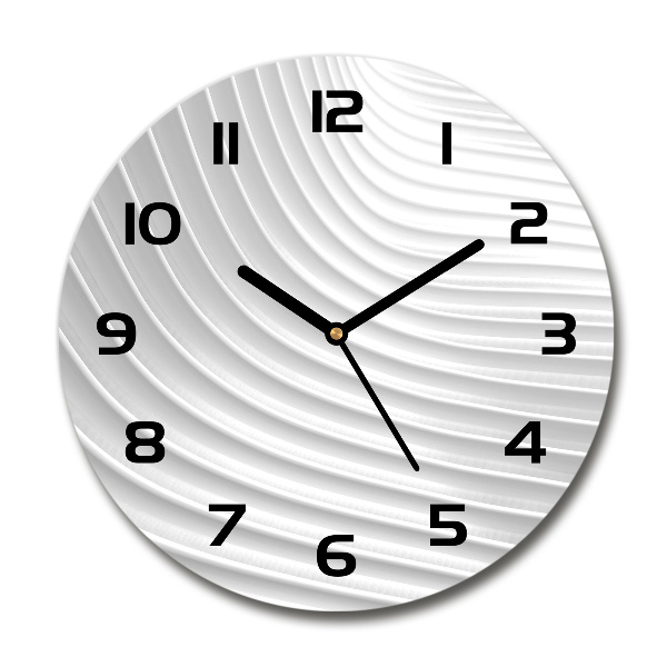Orologio rotondo in vetro con motivo a linee astratte