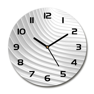 Orologio rotondo in vetro con motivo a linee astratte