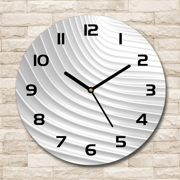 Orologio rotondo in vetro con motivo a linee astratte