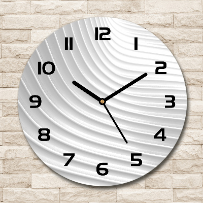 Orologio rotondo in vetro con motivo a linee astratte