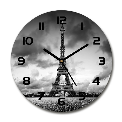 Orologio rotondo con motivo della Torre Eiffel di Parigi