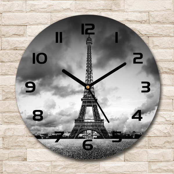 Orologio rotondo con motivo della Torre Eiffel di Parigi