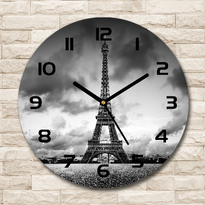 Orologio rotondo con motivo della Torre Eiffel di Parigi