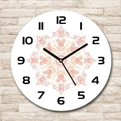 Orologio da parete rotondo con ornamenti decorativi
