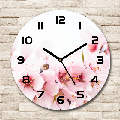 Orologio rotondo con motivo di fiori di ciliegio