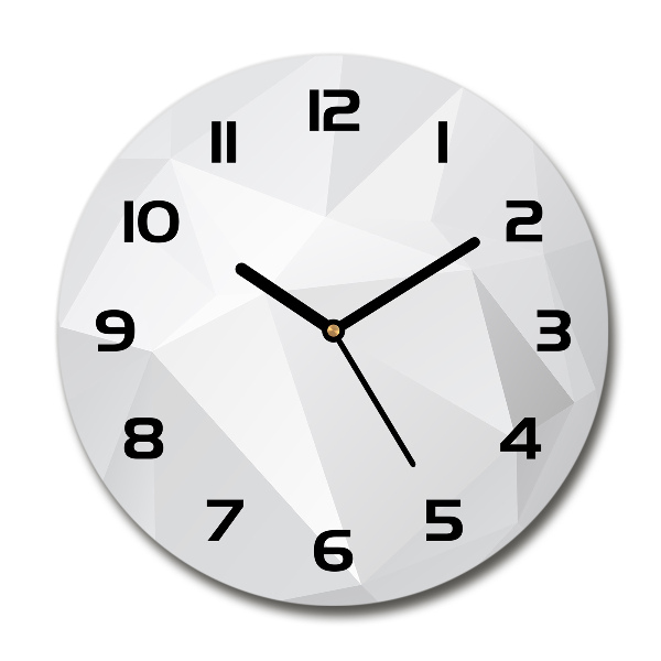 Orologio rotondo in vetro con sfondo astratto