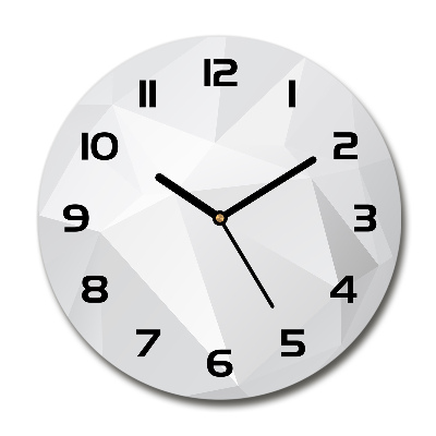 Orologio rotondo in vetro con sfondo astratto