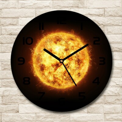 Orologio da parete rotondo con motivo a sole