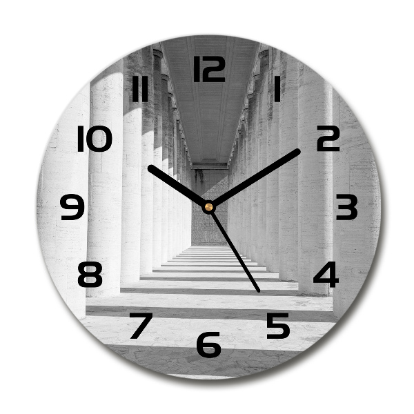 Orologio rotondo in vetro da parete adatto a corridoio