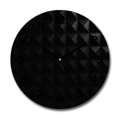 Orologio rotondo in vetro con sfondo astratto