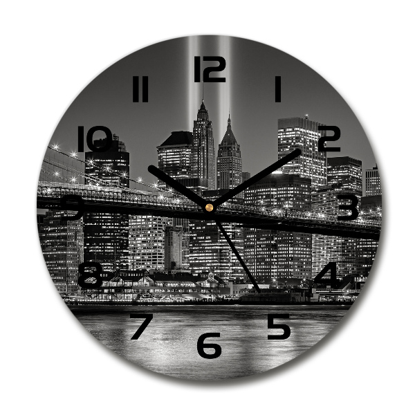 Orologio rotondo con motivo ispirato a Manhattan, New York