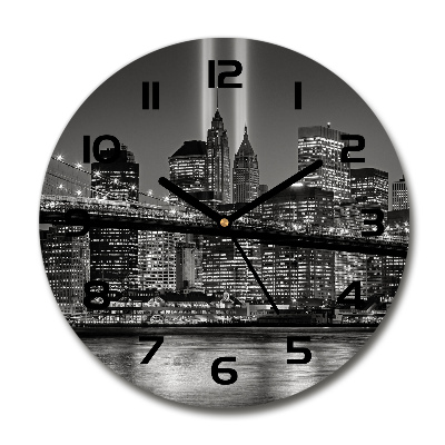 Orologio rotondo con motivo ispirato a Manhattan, New York