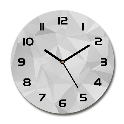 Orologio da parete rotondo con motivo a triangoli astratti