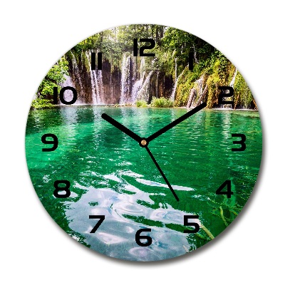 Orologio rotondo con motivo del lago di Plitvice