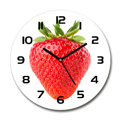 Orologio rotondo con quadrante decorato con motivo fragola