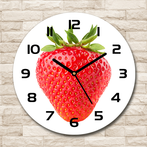 Orologio rotondo con quadrante decorato con motivo fragola