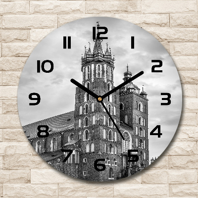 Orologio da parete rotondo con il motivo della città di Cracovia, Polonia