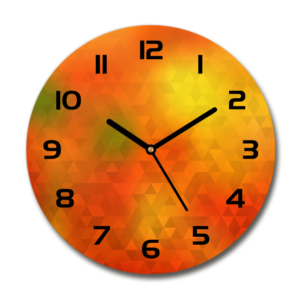 Orologio rotondo con motivo di triangoli astratti