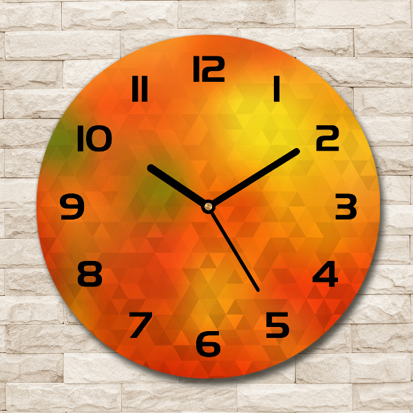 Orologio rotondo con motivo di triangoli astratti
