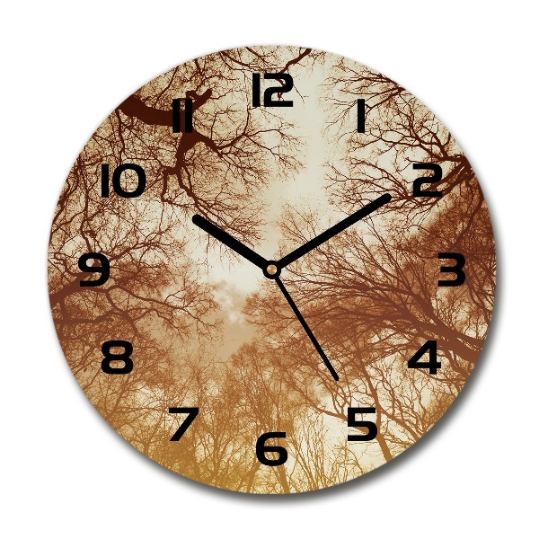 Orologio da parete rotondo con quadrante a tema foresta